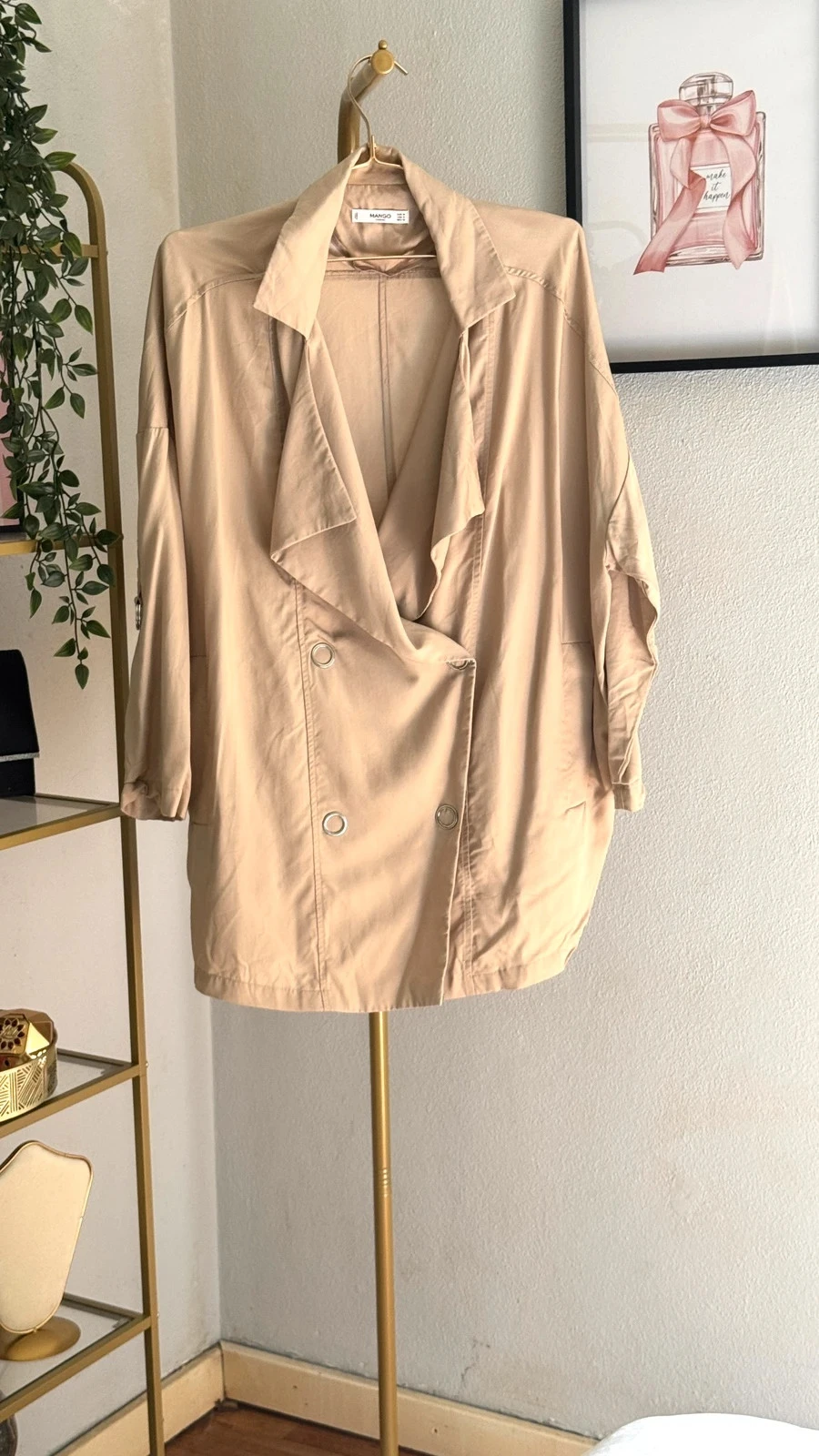 Lindo Trench Coat / ParcaCurto Beige Mango • M (oversized)• TNC44